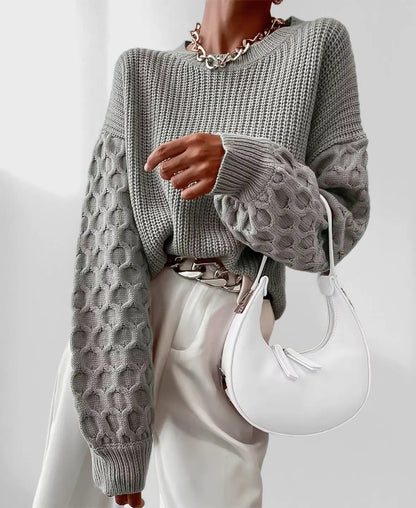 Pull À Col Rond avec Coupe Classique pour Femme | Idéal pour La Saison Automne