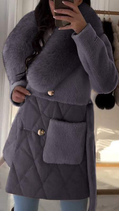 Manteau Avec Col Imitation Fourrure Pour Femme | Idéal Pour La Saison Hivernale