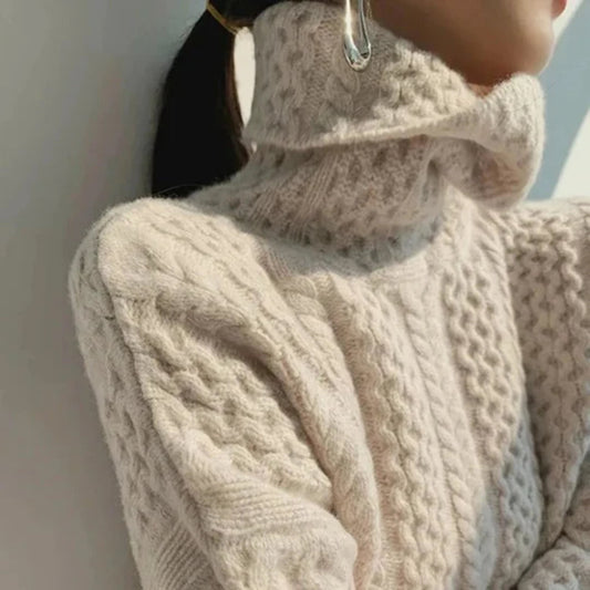 Col Roulé À Manches Longues pour Femme | Idéal pour L’Hiver