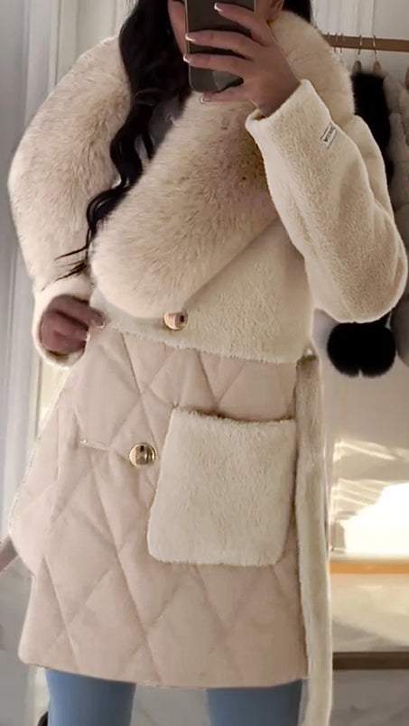 Manteau Avec Col Imitation Fourrure Pour Femme | Idéal Pour La Saison Hivernale