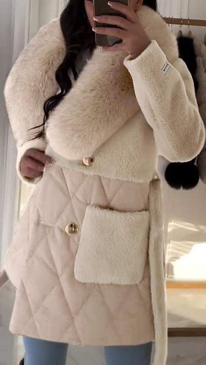 Manteau Avec Col Imitation Fourrure Pour Femme | Idéal Pour La Saison Hivernale