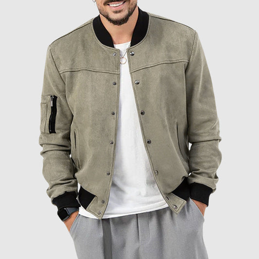 Veste avec Col Montant et Détails de Poches pour Homme | Idéale pour Saison Automnale