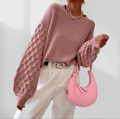 Pull À Col Rond avec Coupe Classique pour Femme | Idéal pour La Saison Automne