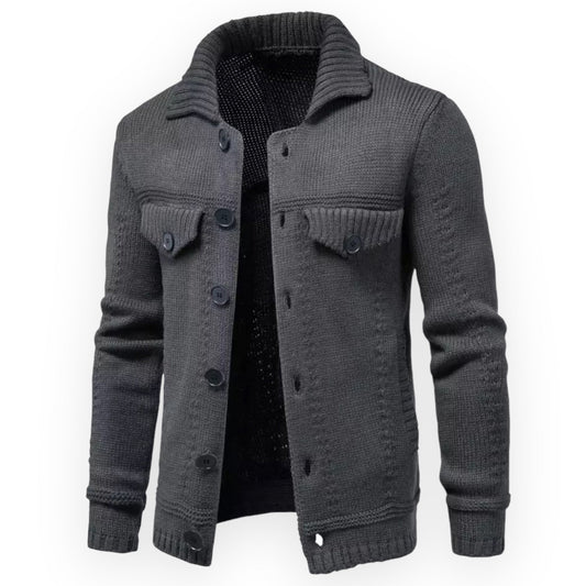 Veste Épaissie avec Fermeture À Boutons pour Hommes | Idéale pour Les Journées Froides