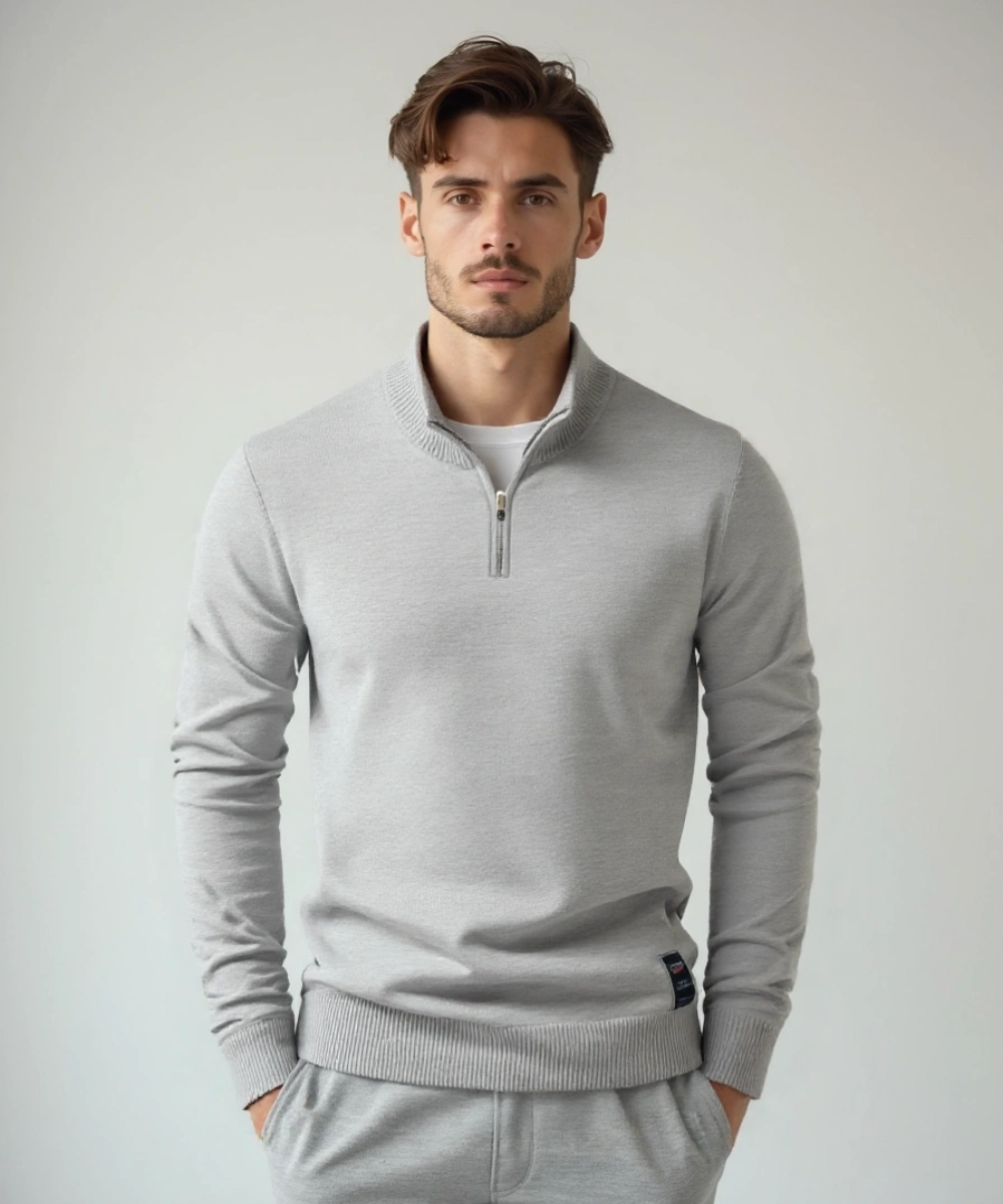 Pull À Demi-Zip Avec Col Montant Pour Adultes | Idéal Pour Saisons Fraîches