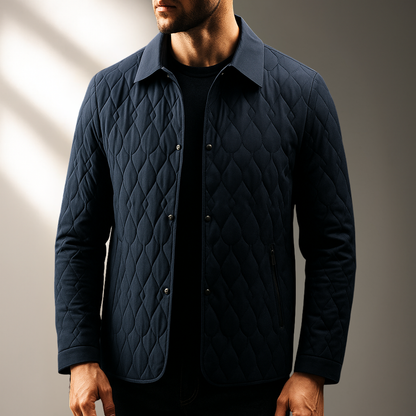 Veste matelassée à col chemise pour hommes