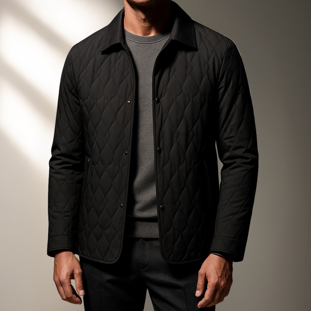 Veste matelassée à col chemise pour hommes