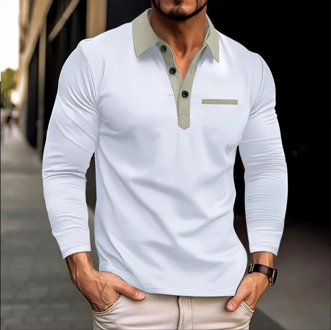 Polo À Manches Longues En Grandes Tailles Pour Homme Avec Col Revers | Idéal Pour Le Printemps Et Les Loisirs
