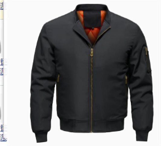 Bomber pour Hommes avec Fermeture Zippée et Manches Longues | Idéal pour Tenues Quotidiennes