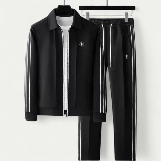 Ensemble De Survêtement avec Veste Zippée Et Pantalon Tapered pour Homme | Idéal pour Les Activités Quotidiennes