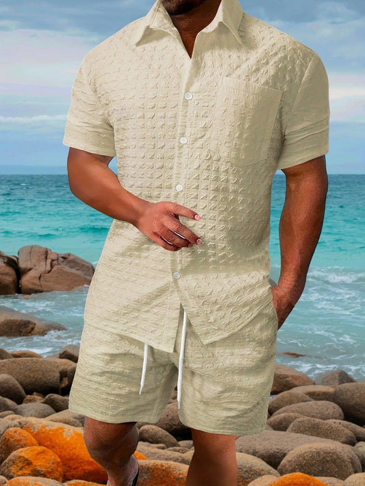 Ensemble Estival avec Chemise et Short Coordonnés pour Homme | Idéal pour les Journées d’Été
