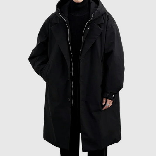 Manteau De Pluie Long avec Capuche pour Homme | Idéal pour Les Jours Pluvieux