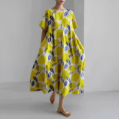 Robe Imprimée à Fleurs pour Femme avec Coupe Droite | Idéale pour l’Été