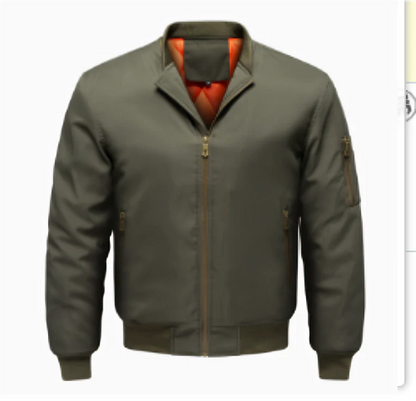 Bomber pour Hommes avec Fermeture Zippée et Manches Longues | Idéal pour Tenues Quotidiennes