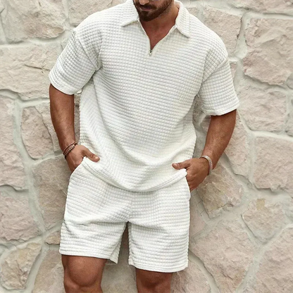 Ensemble Estival Deux Pièces avec Chemise et Short pour Homme | Idéal pour les Activités d’Été