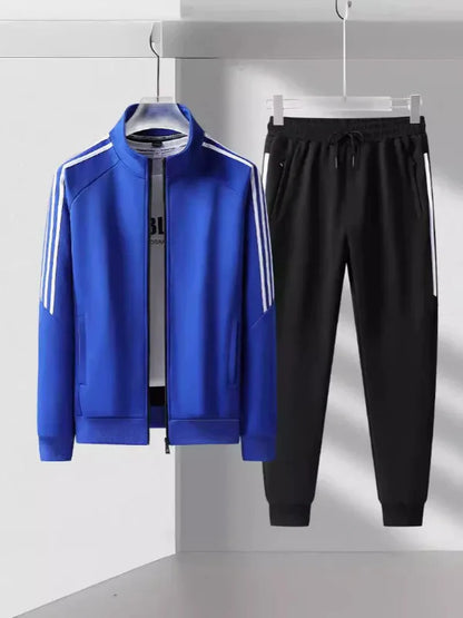 Survêtement avec Veste Col Montant Et Pantalon Fuselé pour Homme | Idéal pour Toutes Les Saisons