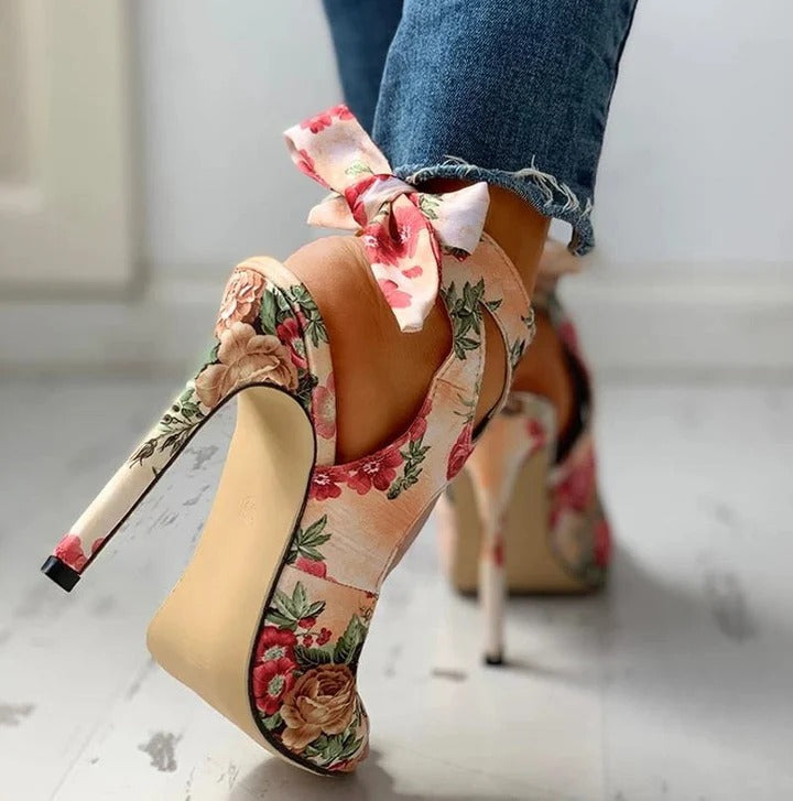 Escarpins Ouverts Avec Fermeture À Lacets Pour Femmes | Idéal Pour Les Occasions Estivales