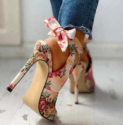 Escarpins Ouverts Avec Fermeture À Lacets Pour Femmes | Idéal Pour Les Occasions Estivales