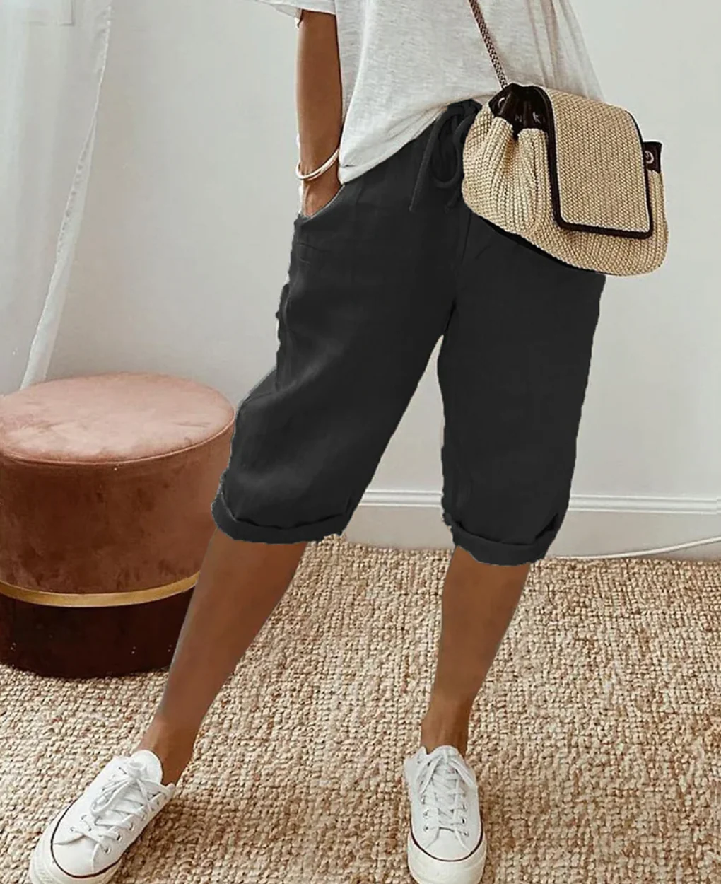 Short Ample avec Taille Élastique pour Femme | Idéal pour les Journées Décontractées
