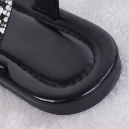 Sandales Plates Gladiateur À Motif Animal Avec Bride Boucle Pour Femmes | Idéal Pour Les Occasions Estivales