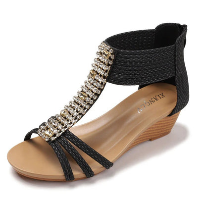 Sandales À Talon Haut Avec Décoration Strass Et Brides Pour Femmes | Idéal Pour Les Occasions Estivales