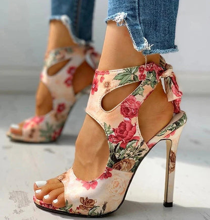 Escarpins Ouverts Avec Fermeture À Lacets Pour Femmes | Idéal Pour Les Occasions Estivales