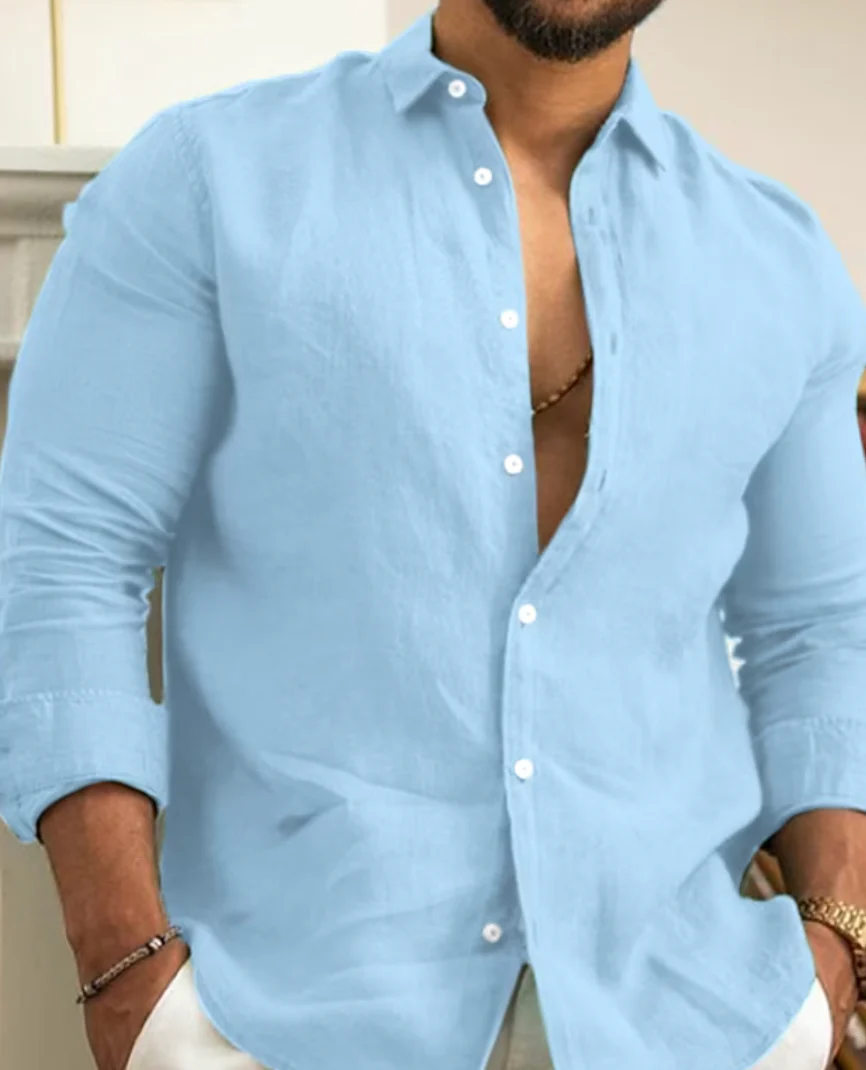 Chemise à Manches Longues avec Coupe Décontractée pour Homme | Idéale pour Toute Saison