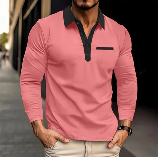Polo À Manches Longues En Grandes Tailles Pour Homme Avec Col Revers | Idéal Pour Le Printemps Et Les Loisirs
