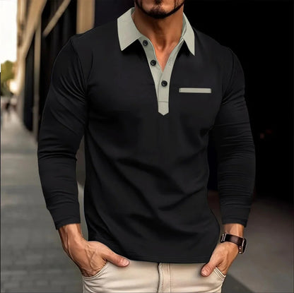 Polo À Manches Longues En Grandes Tailles Pour Homme Avec Col Revers | Idéal Pour Le Printemps Et Les Loisirs