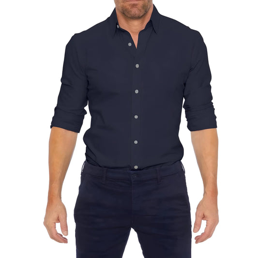 Chemise avec Fermeture Éclair Discrète pour Homme | Idéale pour les Journées de Travail