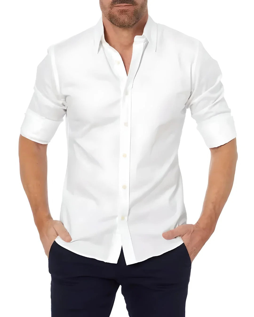 Chemise avec Fermeture Éclair Discrète pour Homme | Idéale pour les Journées de Travail