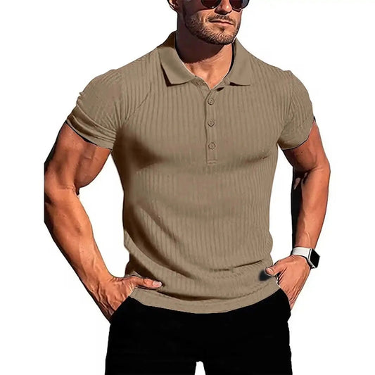 Polo À Manches Courtes Avec Motif Rayé Vertical Pour Homme | Idéal Pour Le Quotidien Et Les Activités Sportives