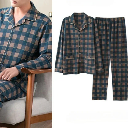 Ensemble Deux Pièces de Pyjama avec Haut à Manches Longues et Pantalon pour Homme | Idéal pour Un Usage Quotidien