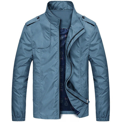 Veste à Col Montant pour Hommes avec Fermeture Zippée | Idéal pour Tenues Quotidiennes