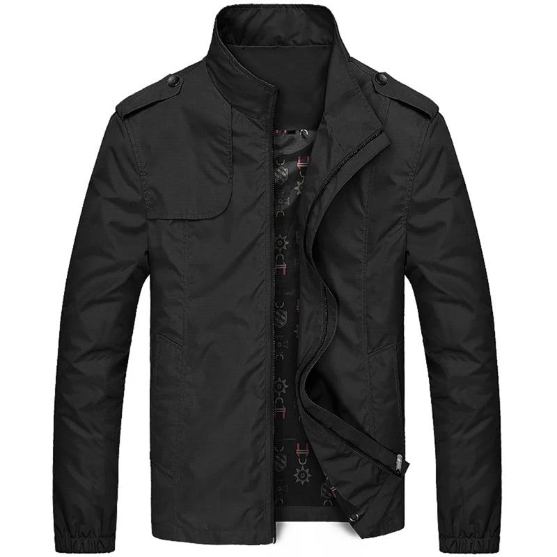 Veste à Col Montant pour Hommes avec Fermeture Zippée | Idéal pour Tenues Quotidiennes