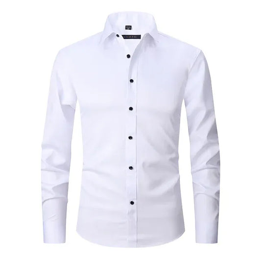 Chemise Homme Slim-Fit | Sans Repassage | Tissu Extensible Confort