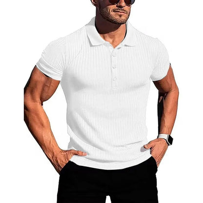 Polo À Manches Courtes Avec Motif Rayé Vertical Pour Homme | Idéal Pour Le Quotidien Et Les Activités Sportives