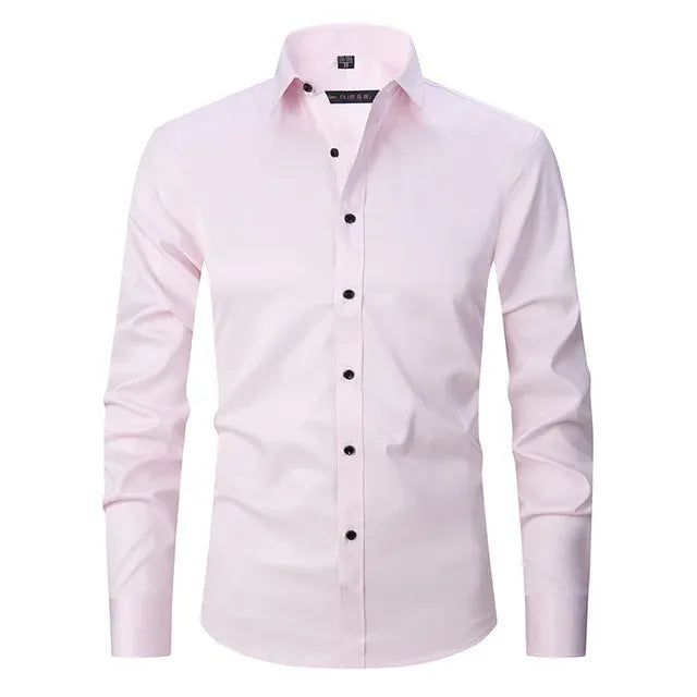 Chemise Homme Slim-Fit | Sans Repassage | Tissu Extensible Confort