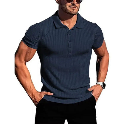 Polo À Manches Courtes Avec Motif Rayé Vertical Pour Homme | Idéal Pour Le Quotidien Et Les Activités Sportives