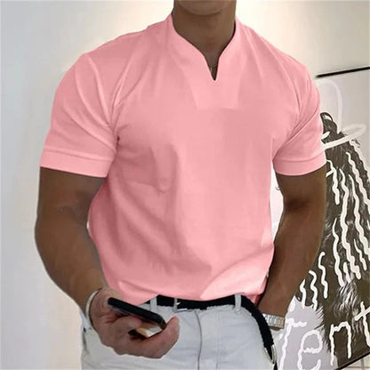 T-Shirt De Sport À Manches Courtes Avec Col En V Pour Homme | Idéal Pour Le Sport Et Les Activités Quotidiennes