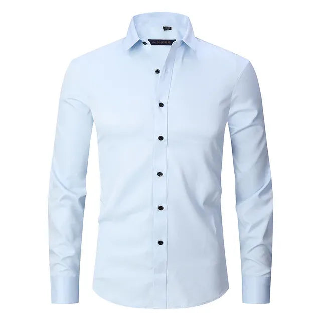 Chemise Homme Slim-Fit | Sans Repassage | Tissu Extensible Confort