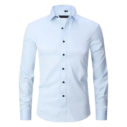 Chemise Homme Slim-Fit | Sans Repassage | Tissu Extensible Confort