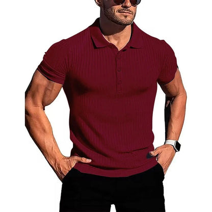 Polo À Manches Courtes Avec Motif Rayé Vertical Pour Homme | Idéal Pour Le Quotidien Et Les Activités Sportives