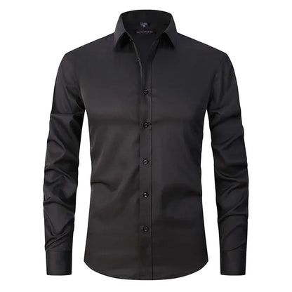 Chemise Homme Slim-Fit | Sans Repassage | Tissu Extensible Confort