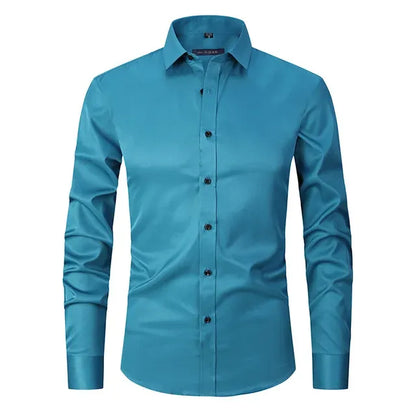 Chemise Homme Slim-Fit | Sans Repassage | Tissu Extensible Confort