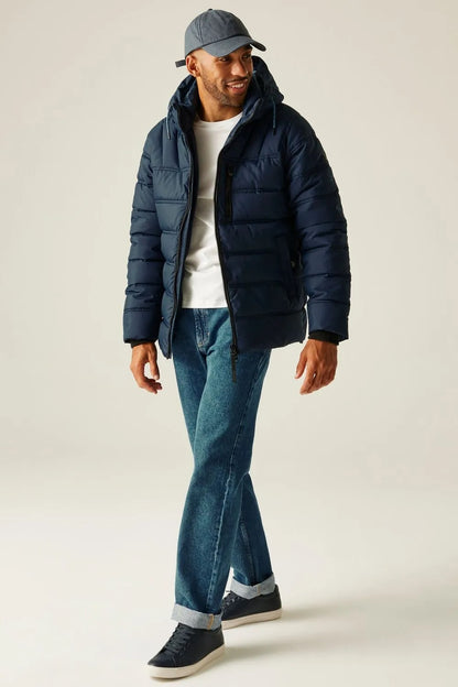 Veste Matelassée pour Homme avec Capuche Amovible et Poches Zippées | Idéale pour l’Hiver
