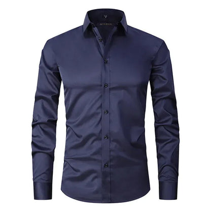Chemise Homme Slim-Fit | Sans Repassage | Tissu Extensible Confort