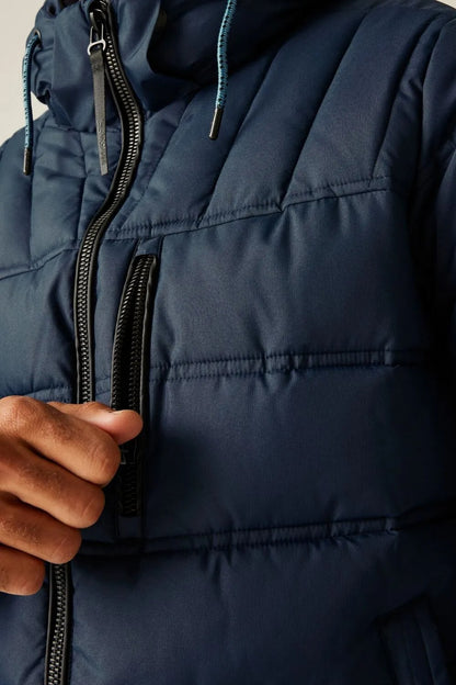 Veste Matelassée pour Homme avec Capuche Amovible et Poches Zippées | Idéale pour l’Hiver