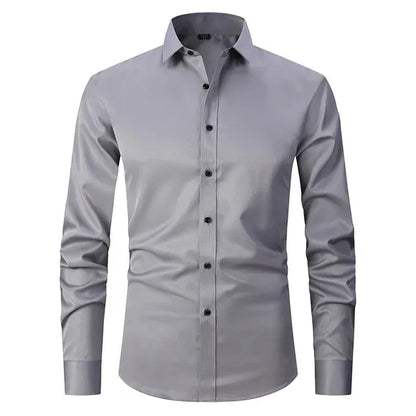 Chemise Homme Slim-Fit | Sans Repassage | Tissu Extensible Confort