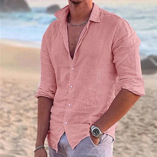 Chemise à Manches Longues avec Coupe Classique pour Homme | Idéale pour les Journées Chaudes